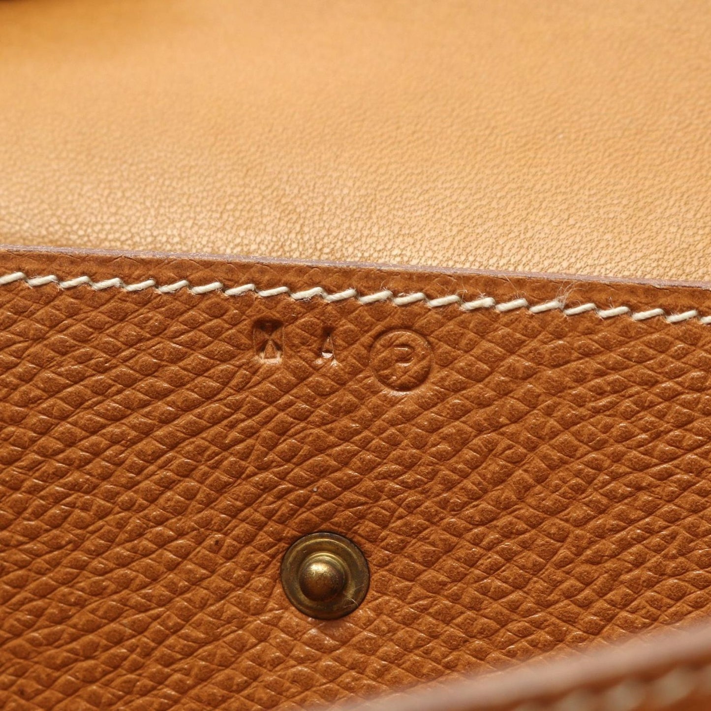 Hermes Handbag Aof Gold Leather — view 5