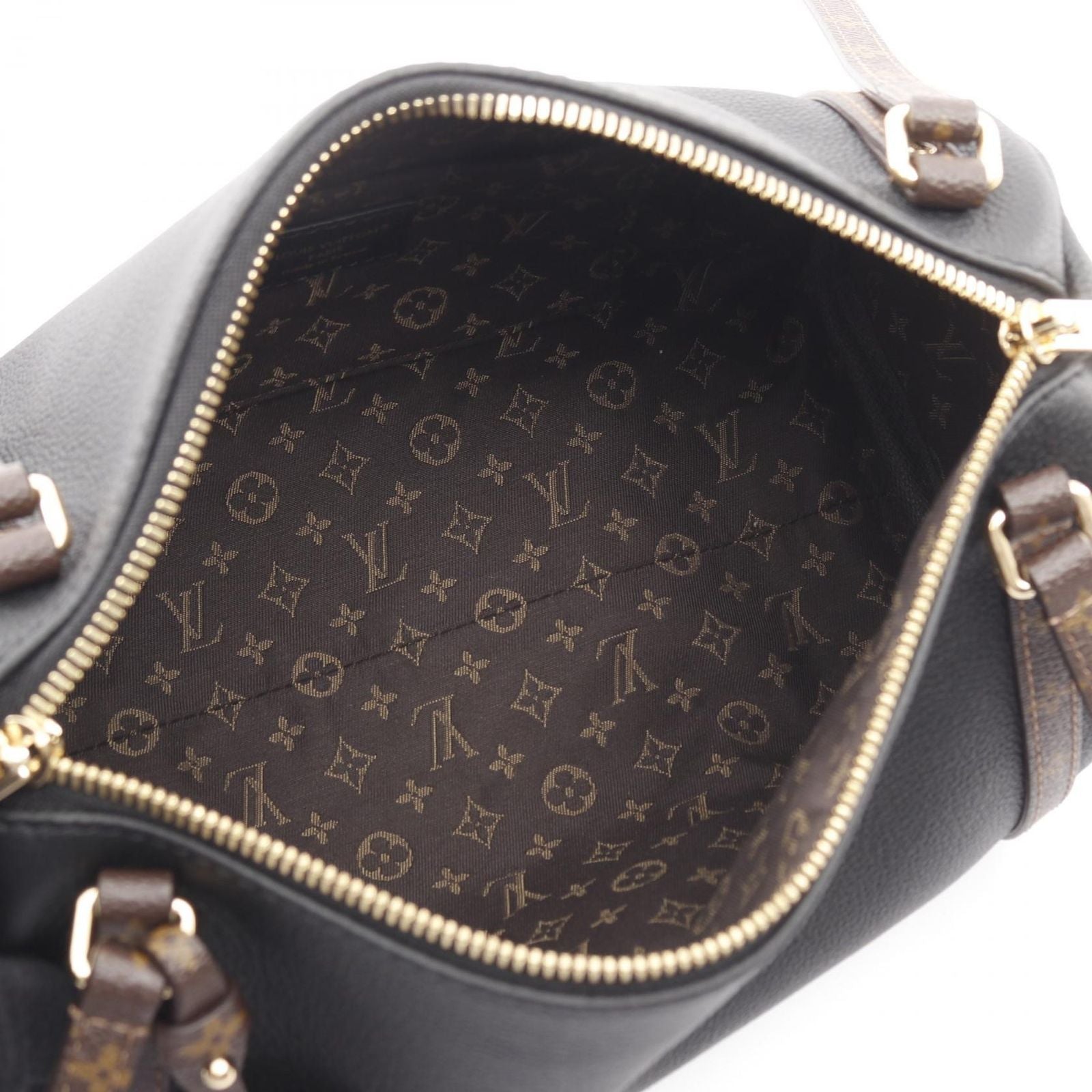 Louis Vuitton Shoulder Bag PM Monogram Noir Leather — view 3