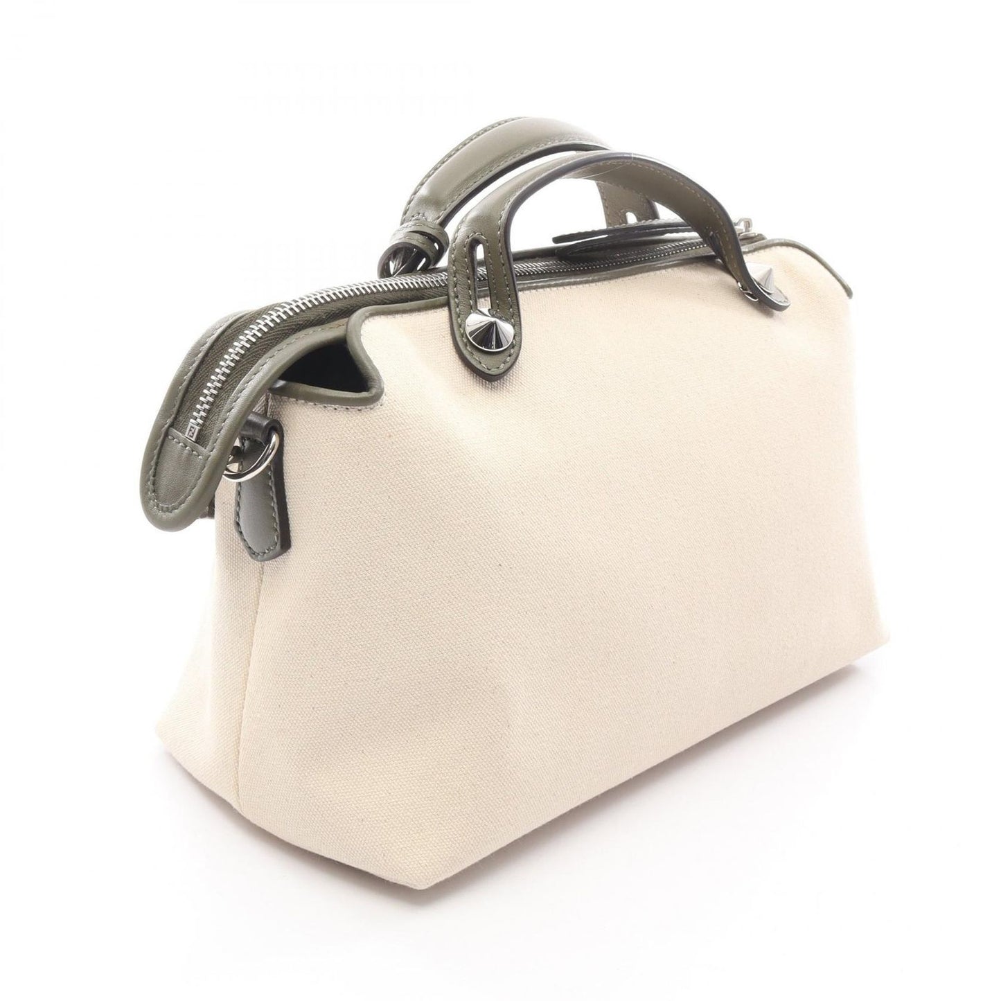 Fendi Handbag by the Way Medium Midi Nalale Khaki Canvas — view 2
