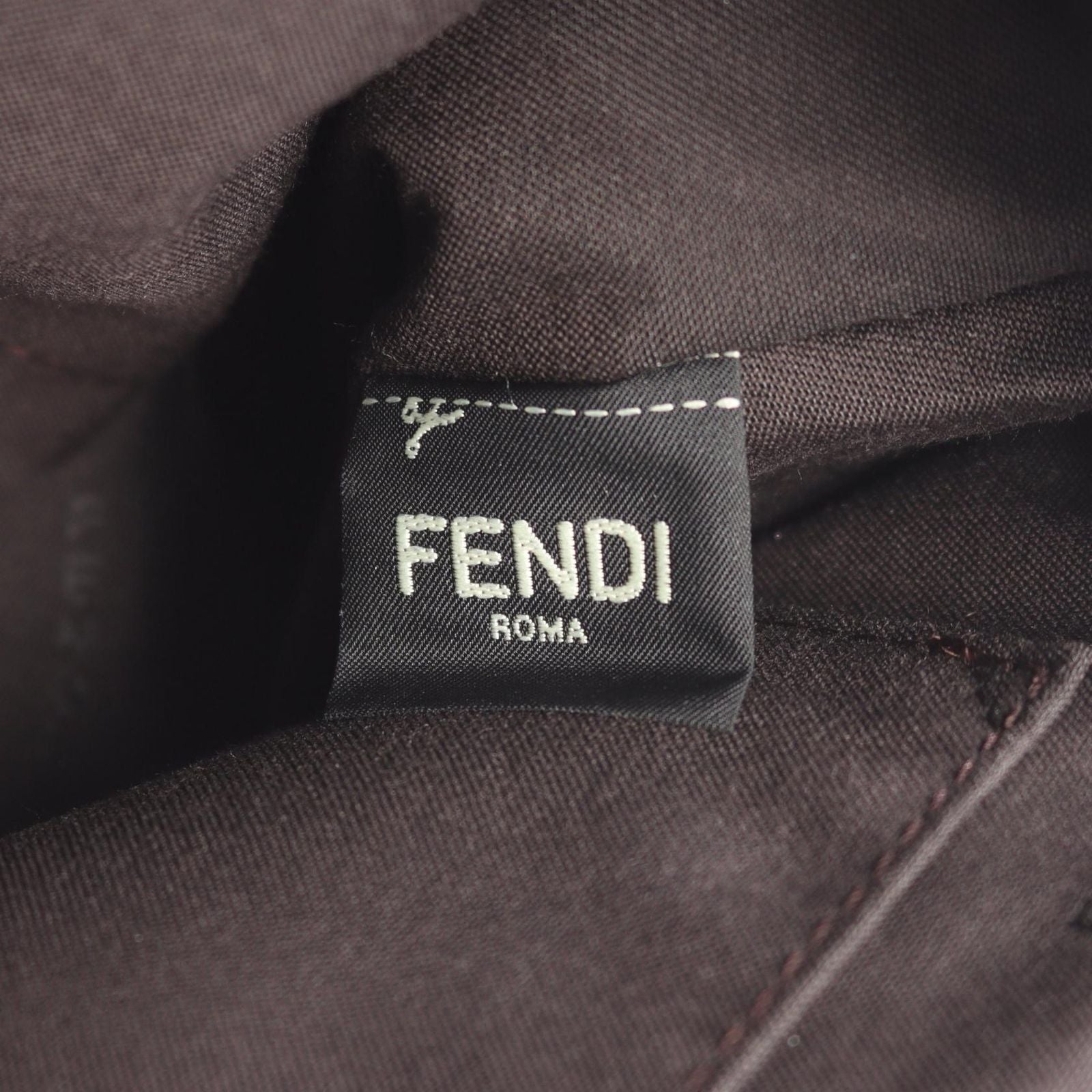 Fendi Handbag by the Way Medium Midi Nalale Khaki Canvas — view 4