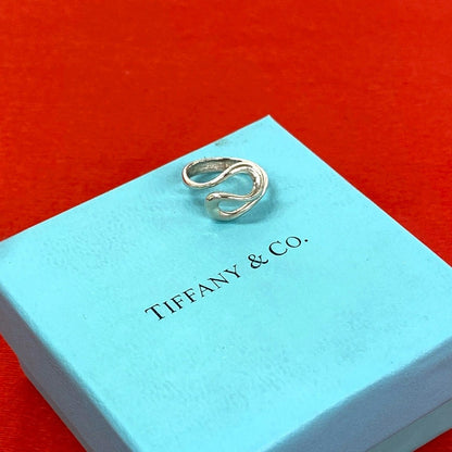 Tiffany & Co Open Wave Ring 925 Sterling Silver