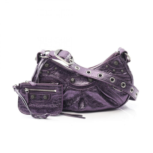 Balenciaga Shoulder Bag Cagole XS ninepurple Leather