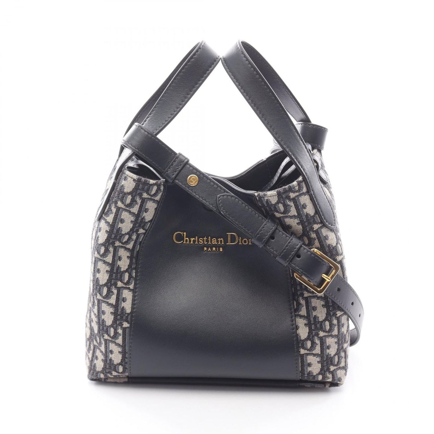 Dior Dio Handbag Signature Baketoba Navy Canvas