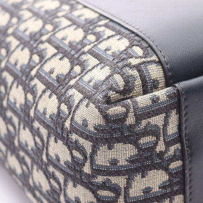 Dior Dio Handbag Signature Baketoba Navy Canvas — view 5