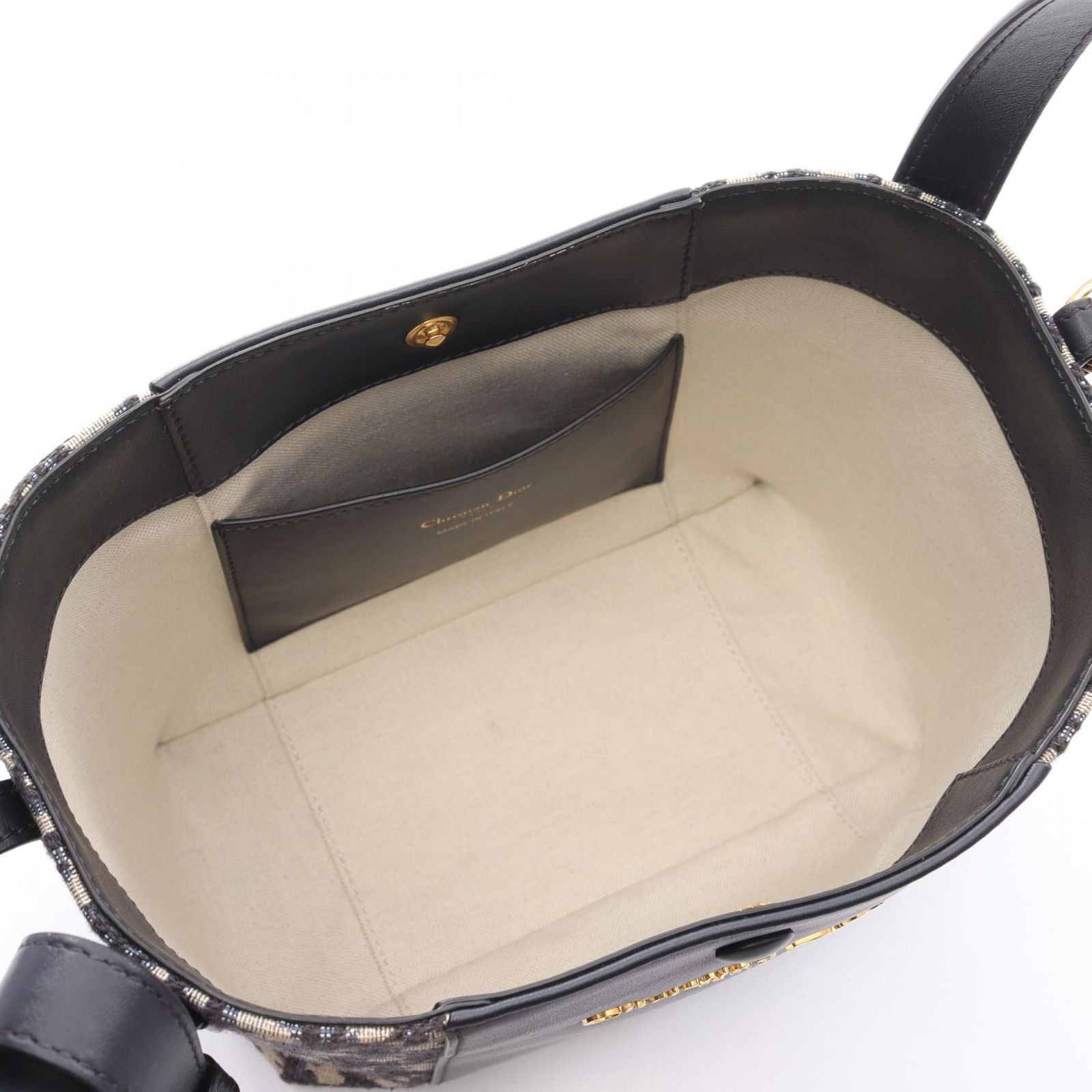 Dior Dio Handbag Signature Baketoba Navy Canvas — view 3