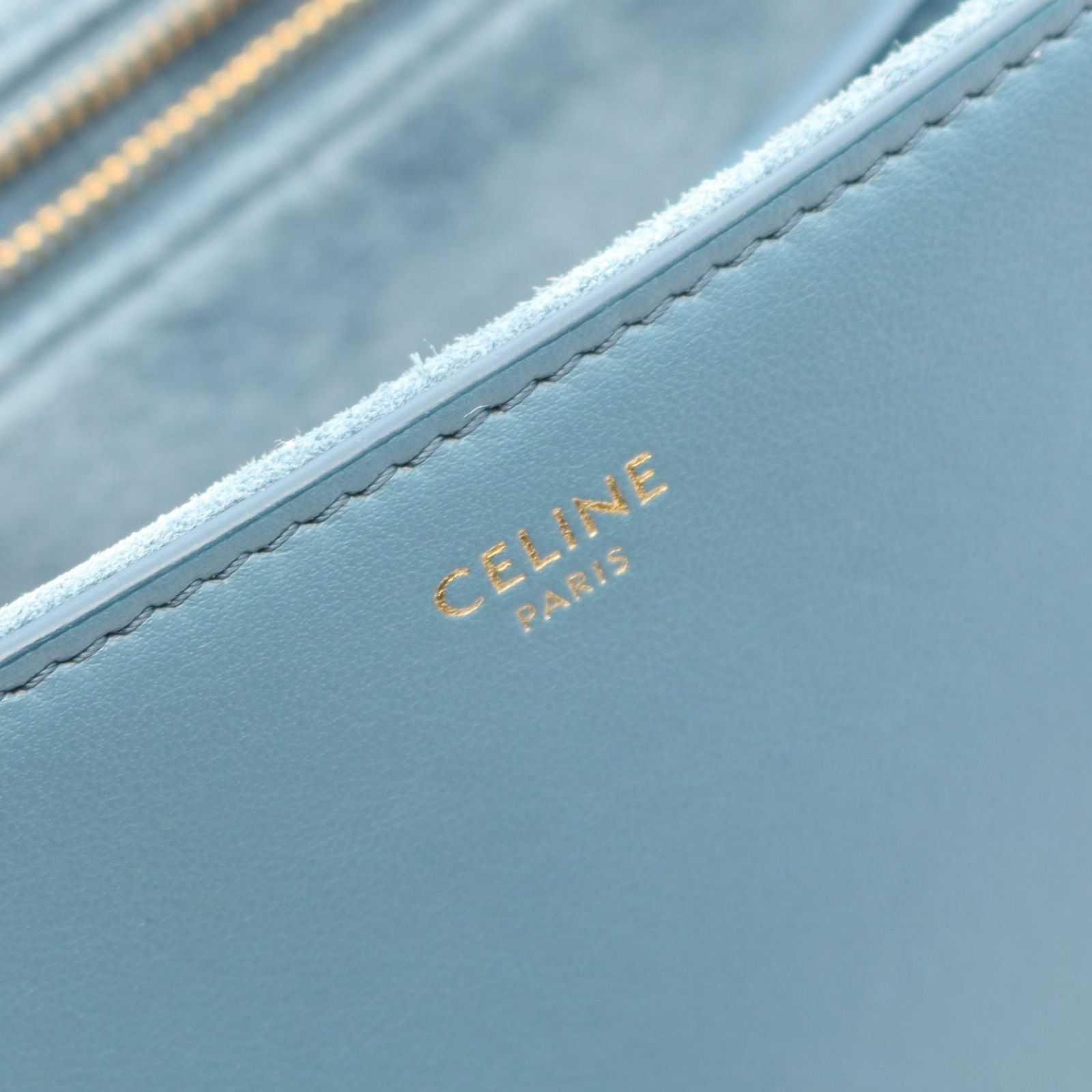Celine Seri Shoulder Bag Blue Leather Tee — view 4