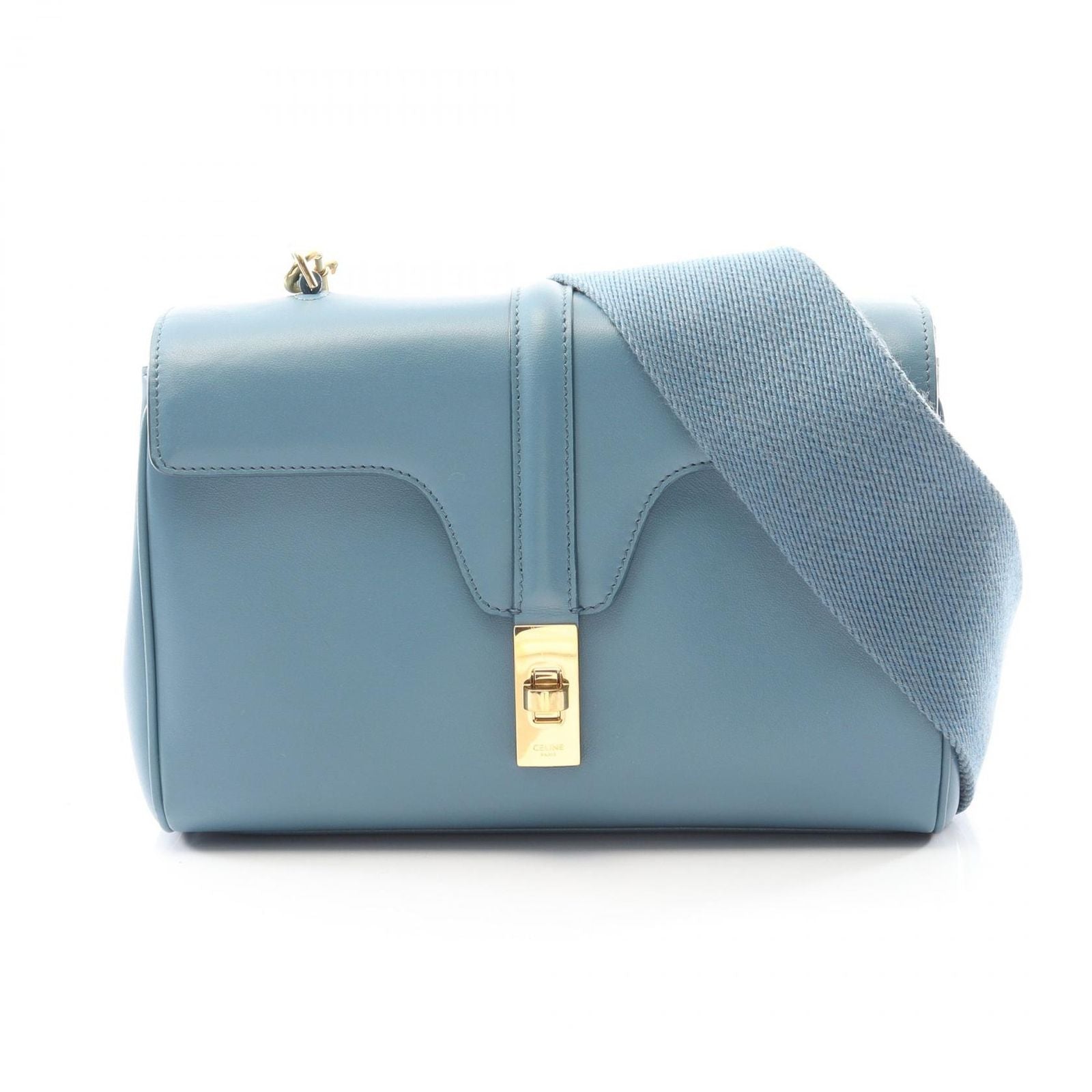 Celine Seri Shoulder Bag Blue Leather Tee