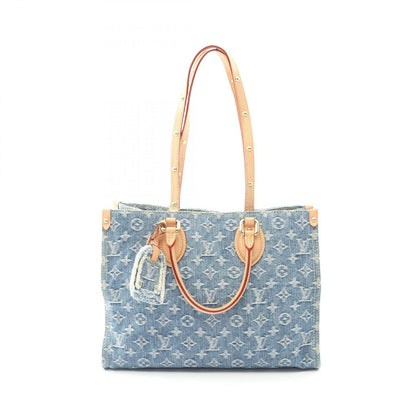 Louis Vuitton Tote On The Go MM LV Monogram Denim Leather LV