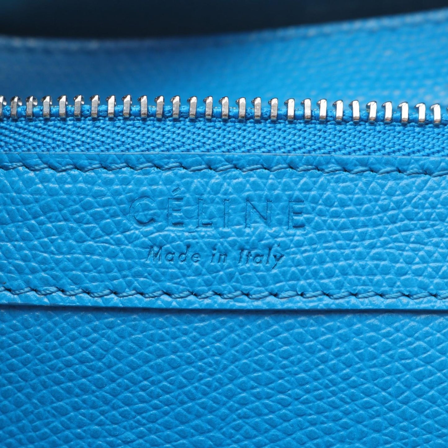 Celine Ceri Tote Tikal Smo Kabata Quiz Blue Leather Ready — view 4