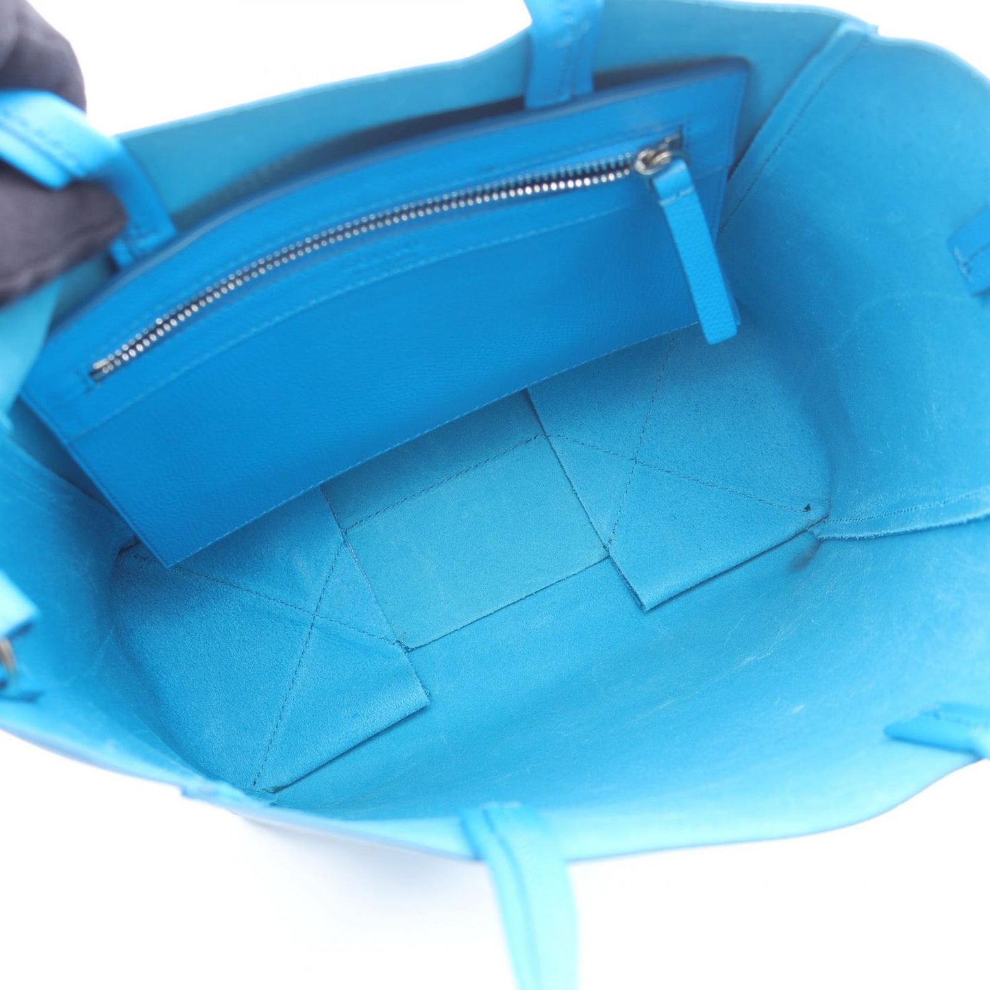 Celine Ceri Tote Tikal Smo Kabata Quiz Blue Leather Ready — view 3
