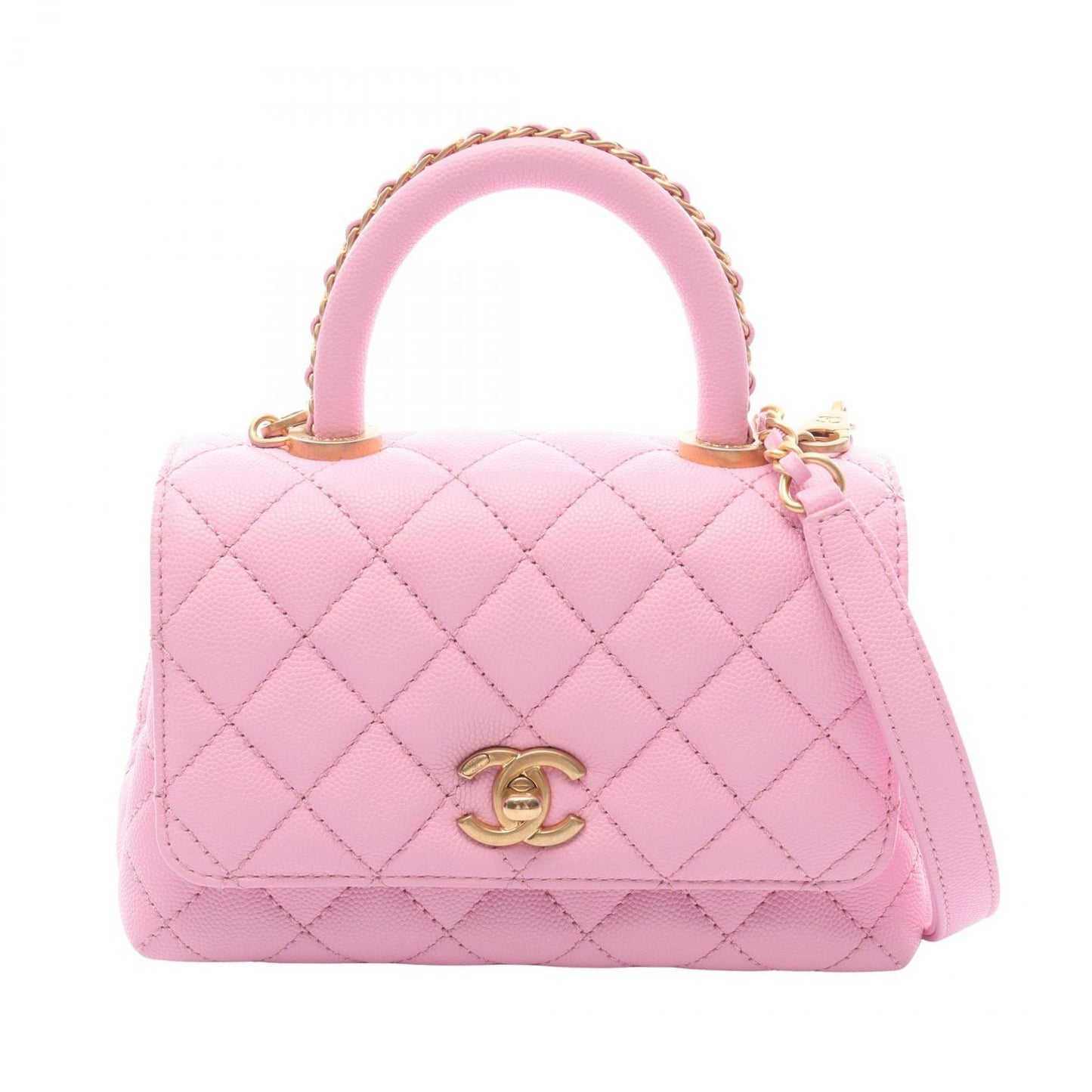 Chanel Handbag XXS 2-Way Pink Tree Quilted Che