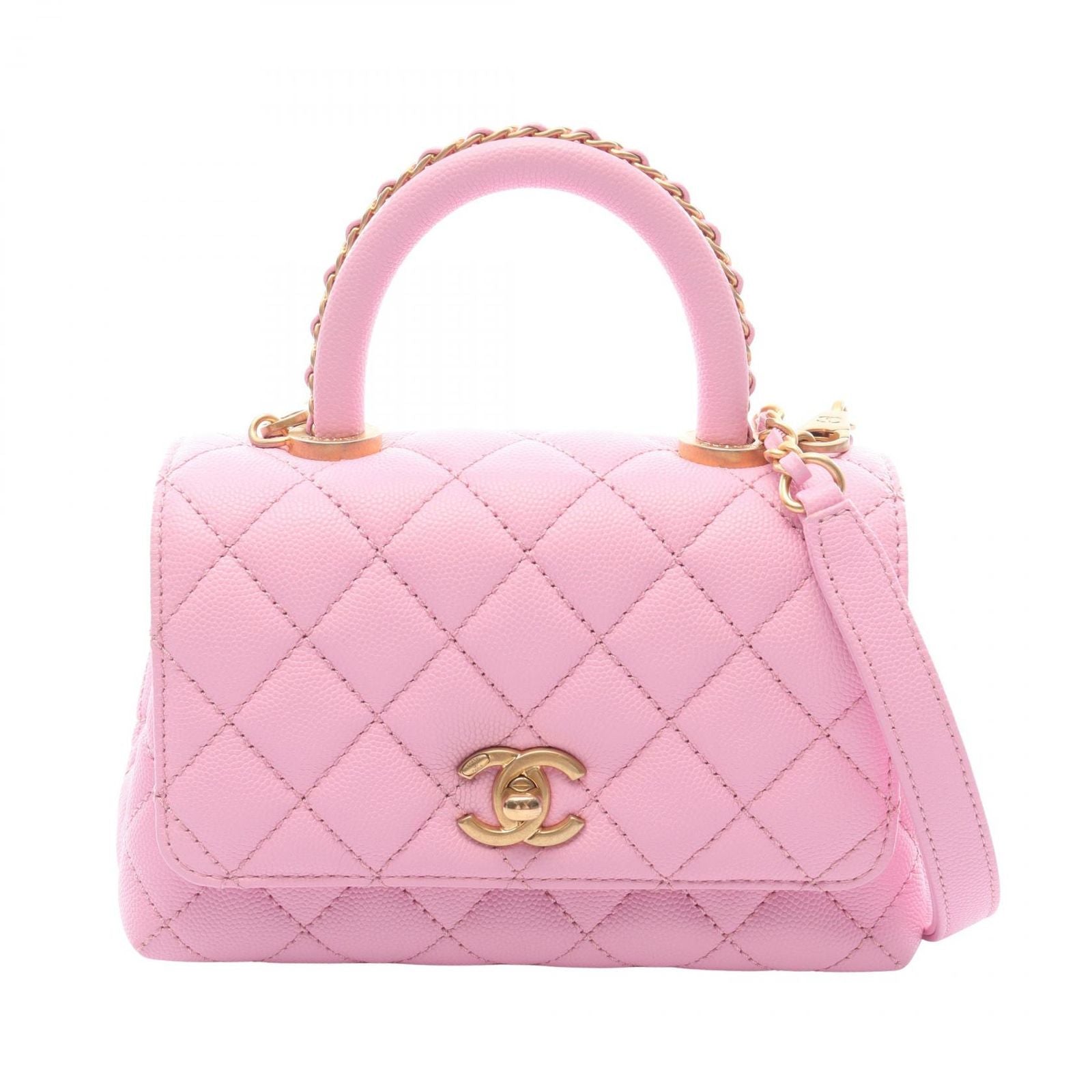 Chanel Handbag XXS 2-Way Pink Tree Quilted Che