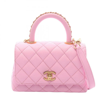 Chanel Handbag XXS 2-Way Pink Tree Quilted Che