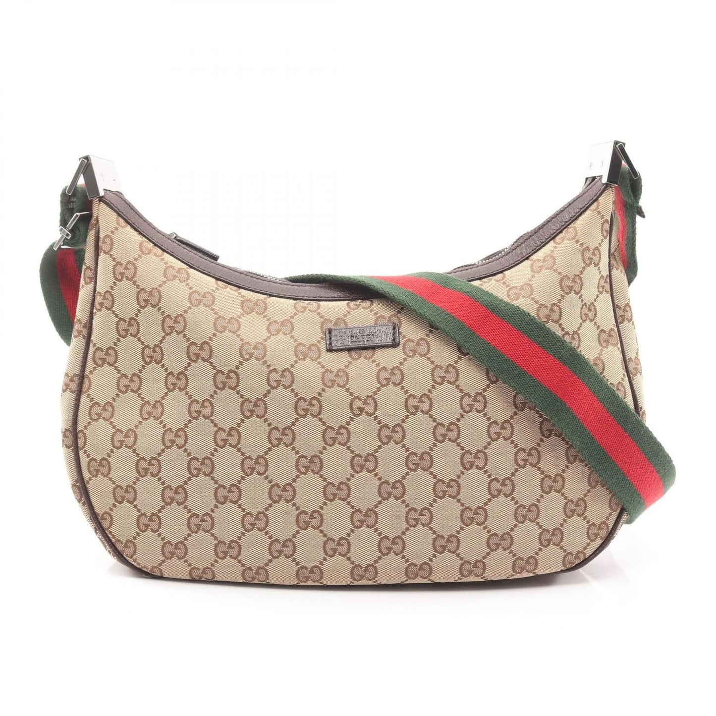 Gucci Shoulder Bag Sherry Line GG Canvas Beige Da Brown