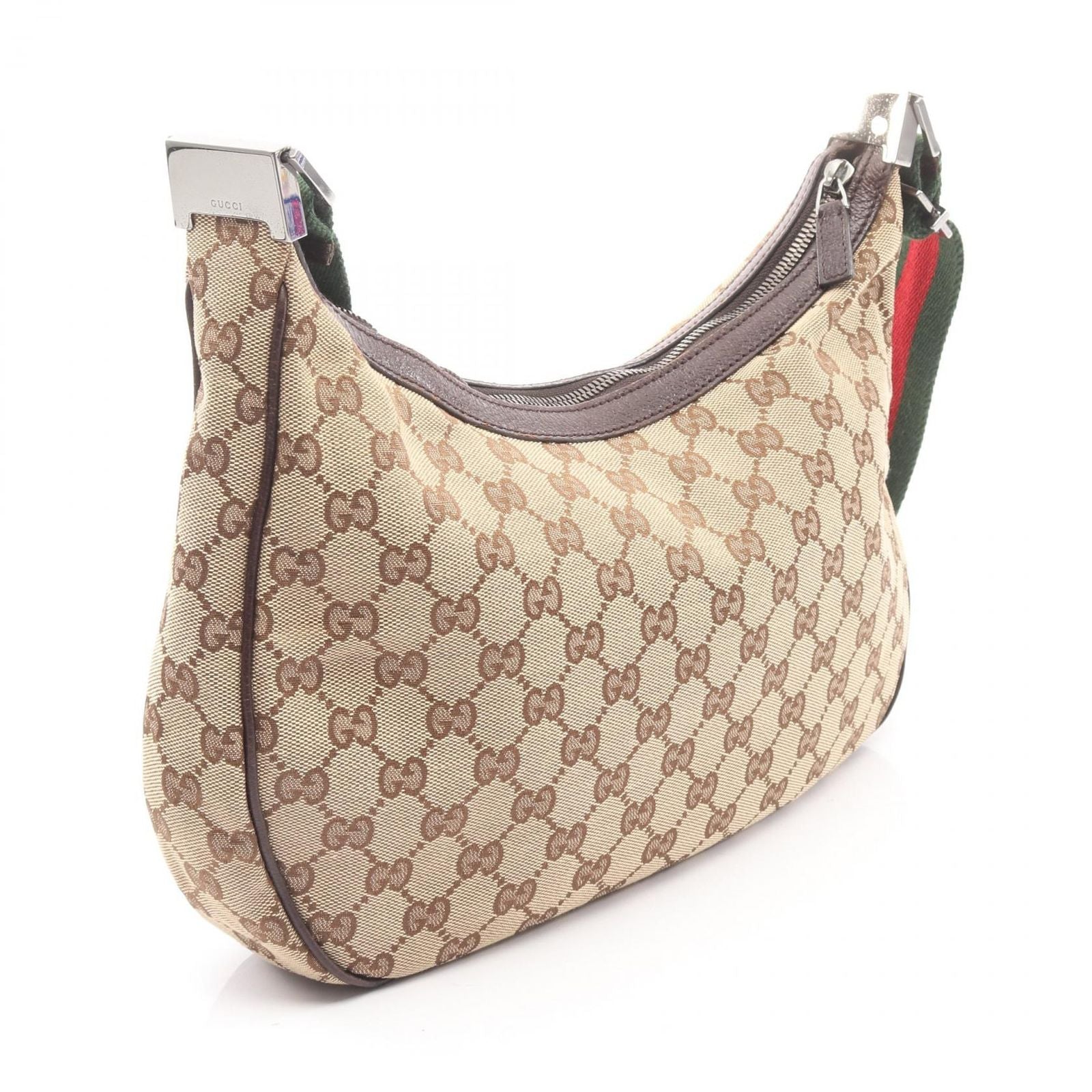 Gucci Shoulder Bag Sherry Line GG Canvas Beige Da Brown — view 2