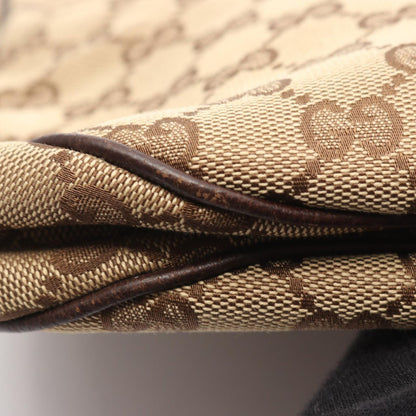 Gucci Shoulder Bag Sherry Line GG Canvas Beige Da Brown — view 7