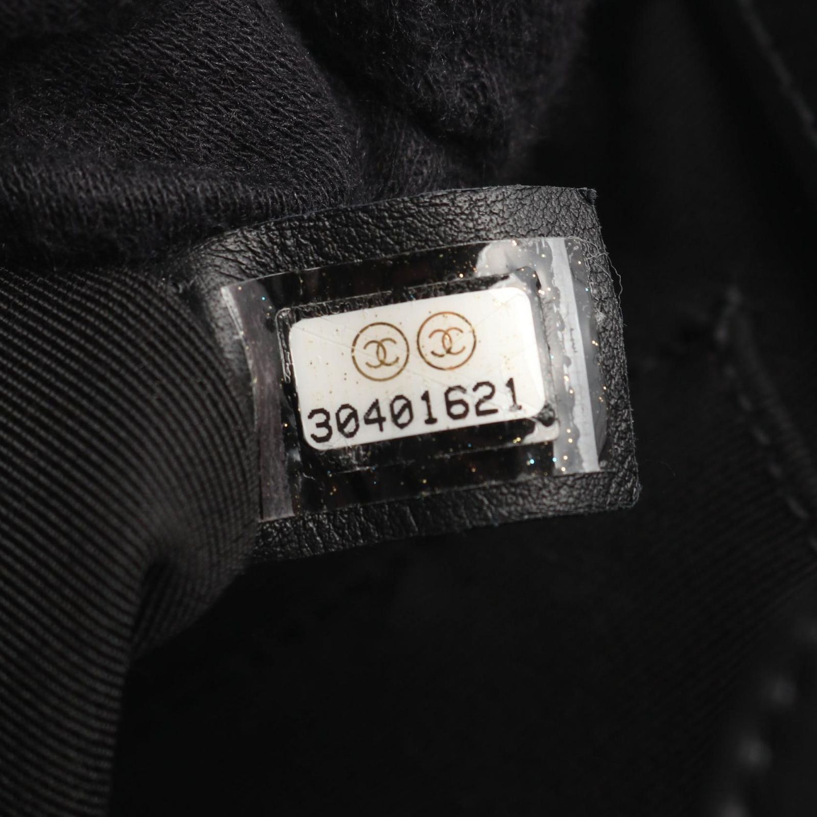 Chanel Shoulder Bag Quilted CC Logo Black Lambskin Smo Acco Dion Che Nsholda — view 5
