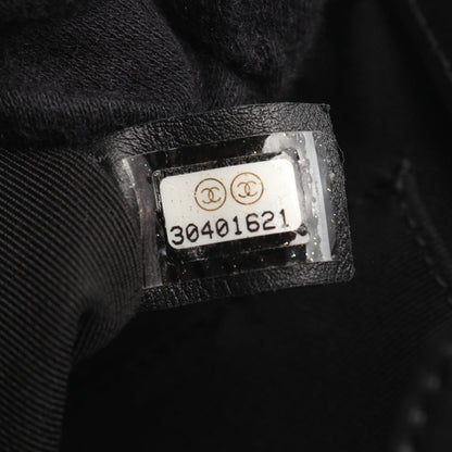 Chanel Shoulder Bag Quilted CC Logo Black Lambskin Smo Acco Dion Che Nsholda — view 5