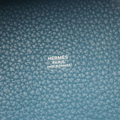 Hermes Handbag Picotin Lock PM Blue Leather — view 4