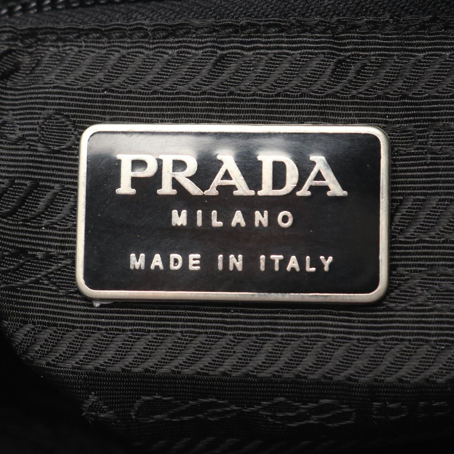 Prada Handbag Black Nylon Triangle Logo — view 4