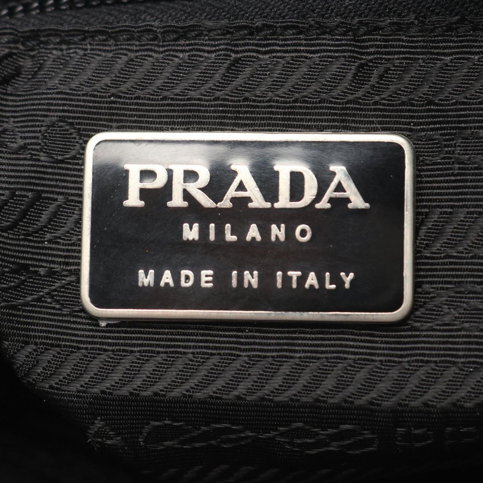 Prada Handbag Black Nylon Triangle Logo — view 4