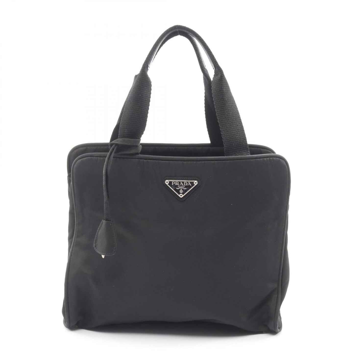 Prada Handbag Black Nylon Triangle Logo