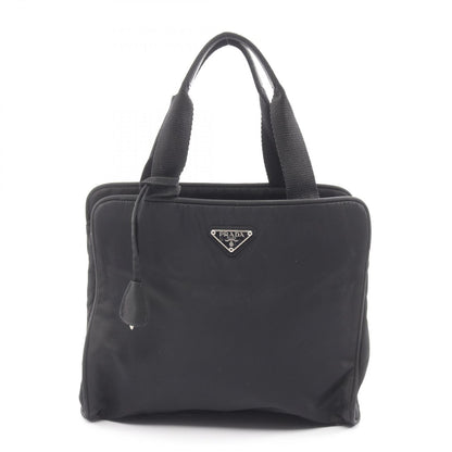 Prada Handbag Black Nylon Triangle Logo