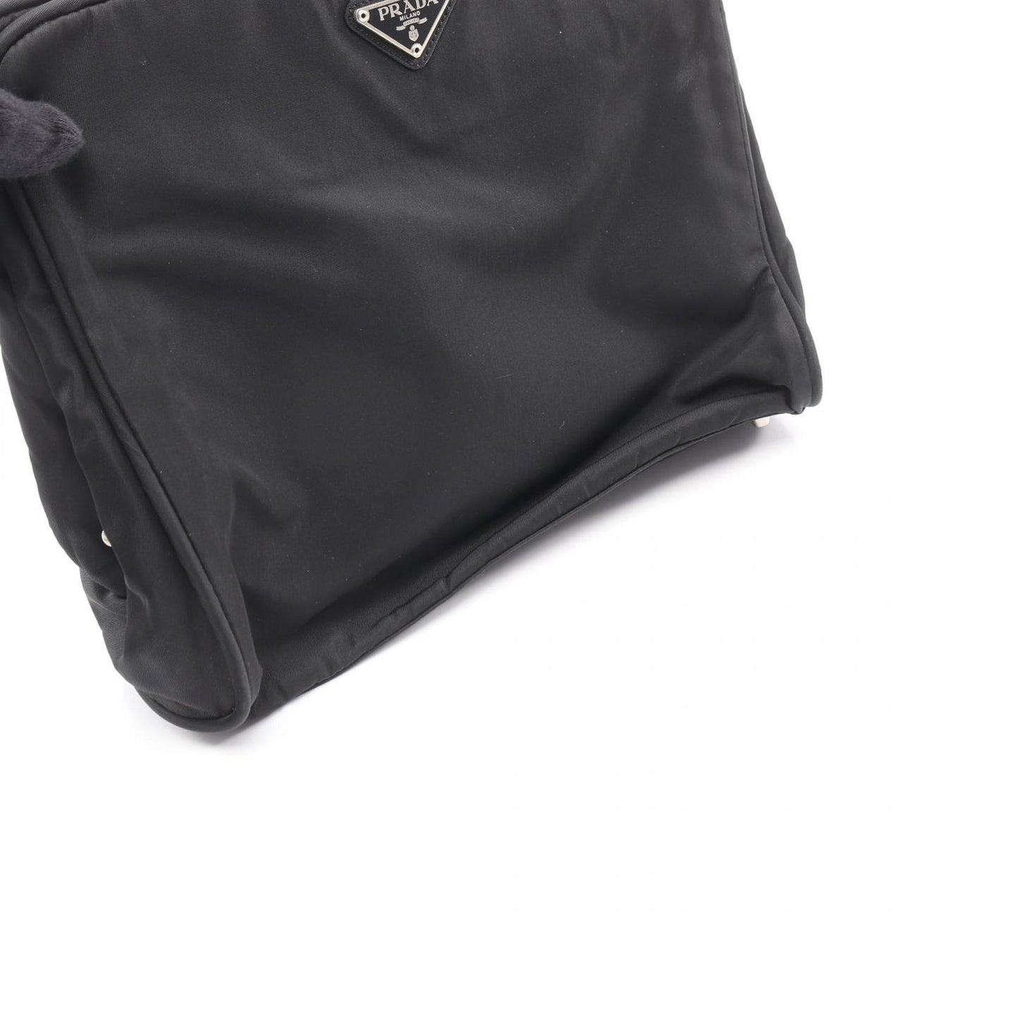 Prada Handbag Black Nylon Triangle Logo — view 7