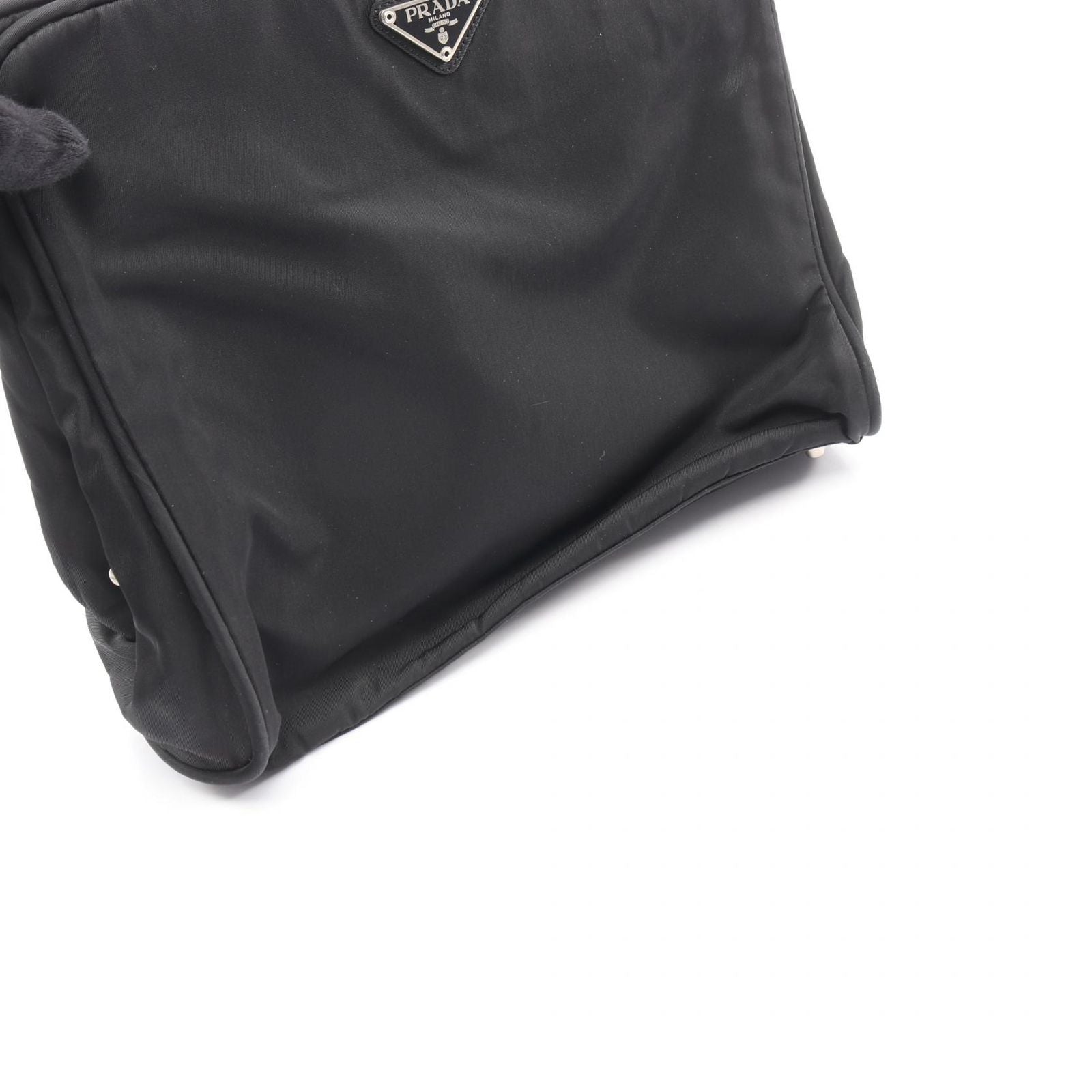 Prada Handbag Black Nylon Triangle Logo — view 7