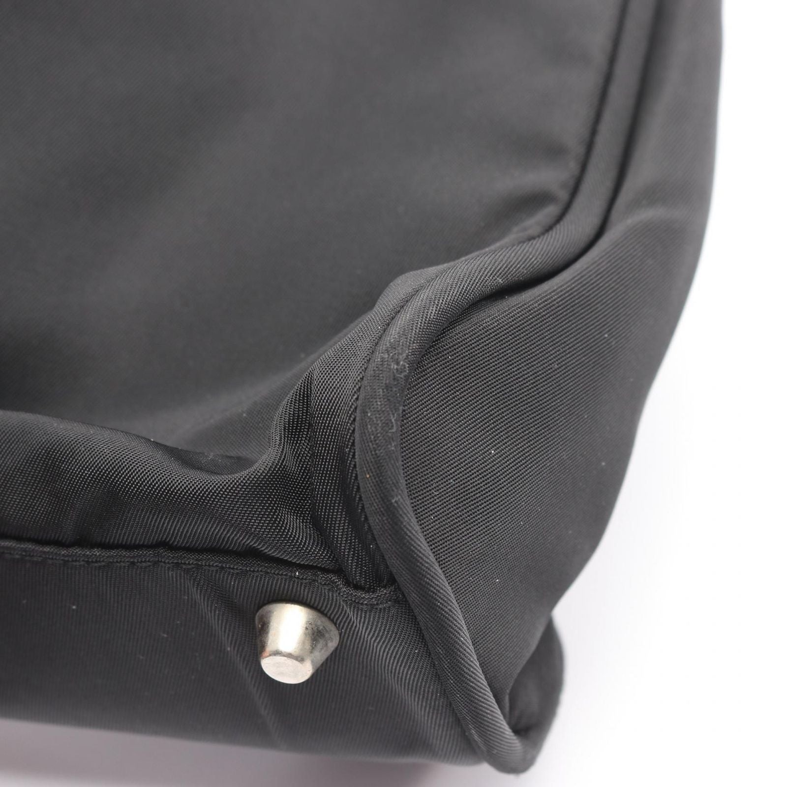 Prada Handbag Black Nylon Triangle Logo — view 9