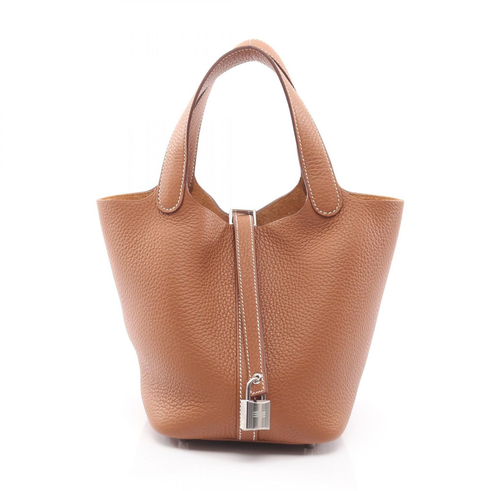 Hermes Handbag Picotin Lock PM Gold Leather