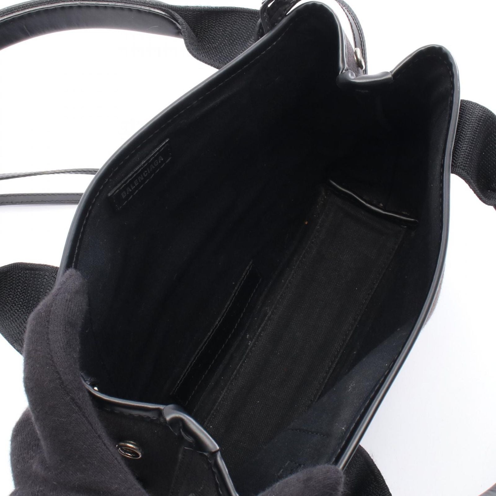 Balenciaga Handbag Navy Kaba XS Black Green Canvas Leather — view 3