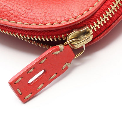 Fendi Shoulder Bag Selleria Toe Red Leather — view 6