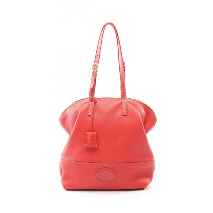 Fendi Shoulder Bag Selleria Toe Red Leather
