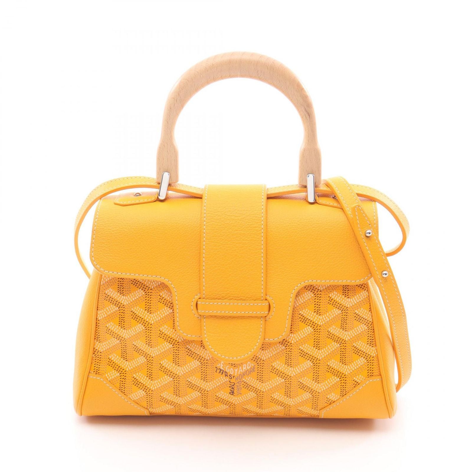 Goyard Goya Handbag Saigon Mini Minty 08 Yellow Co Ting Canvas Leather Mini