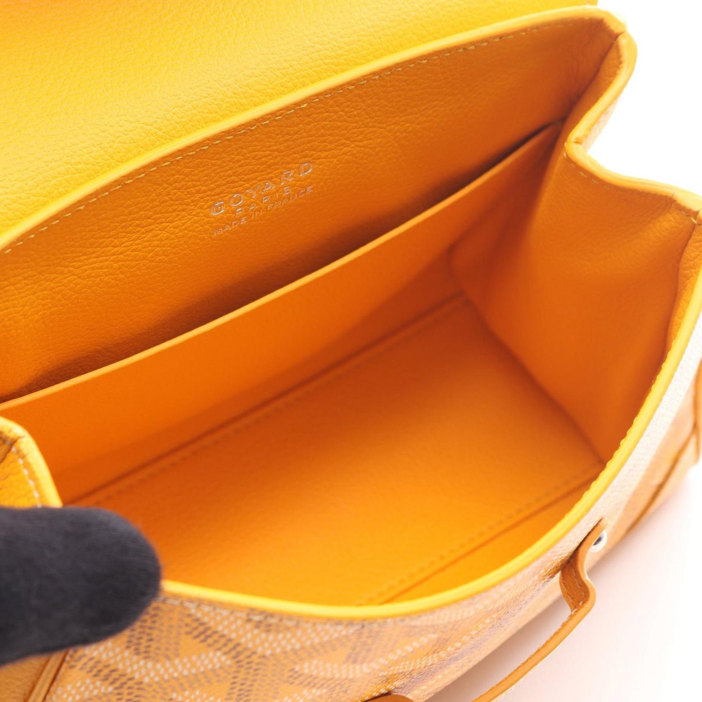 Goyard Goya Handbag Saigon Mini Minty 08 Yellow Co Ting Canvas Leather Mini — view 3