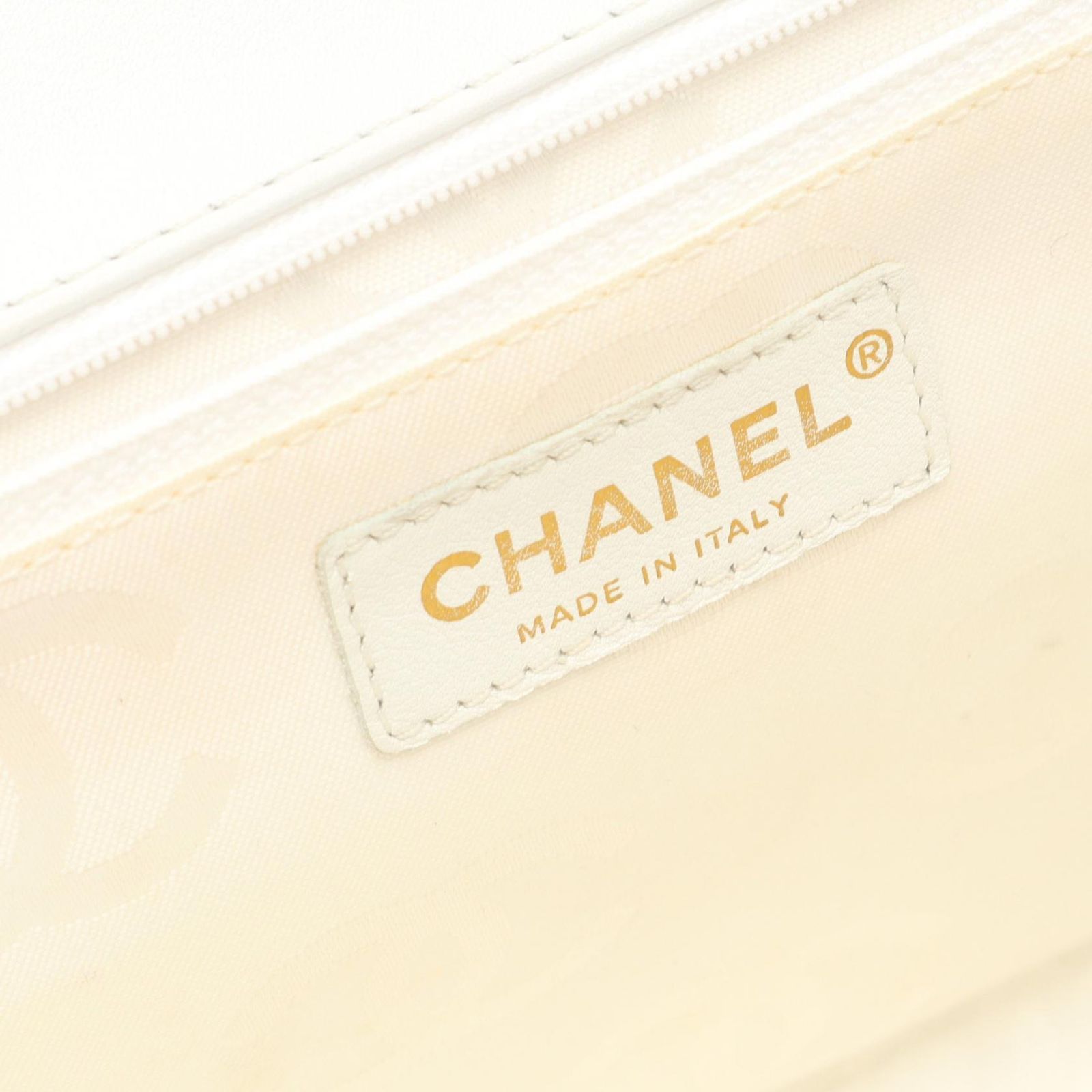 Chanel Handbag Wild Stitch Natural White Canvas Leather Quilted — view 4