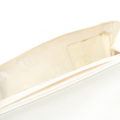 Chanel Handbag Wild Stitch Natural White Canvas Leather Quilted — view 6