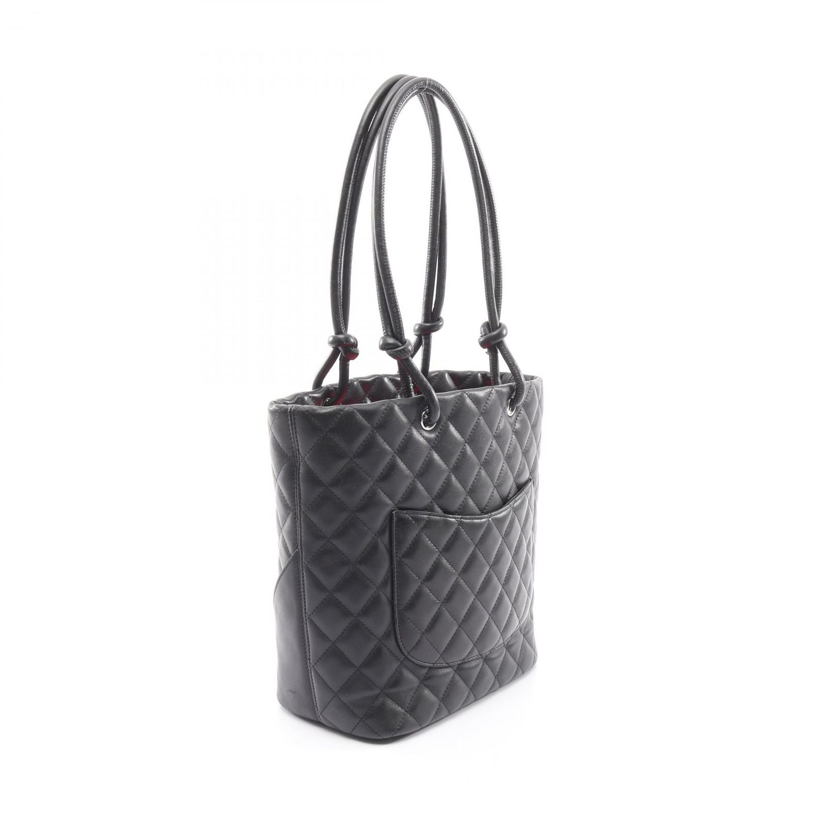 Chanel Tote Cambon Line Black Enamel Leather Patent — view 2