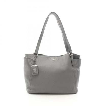 Prada Tote Vitello Daino Gray Leather Suce