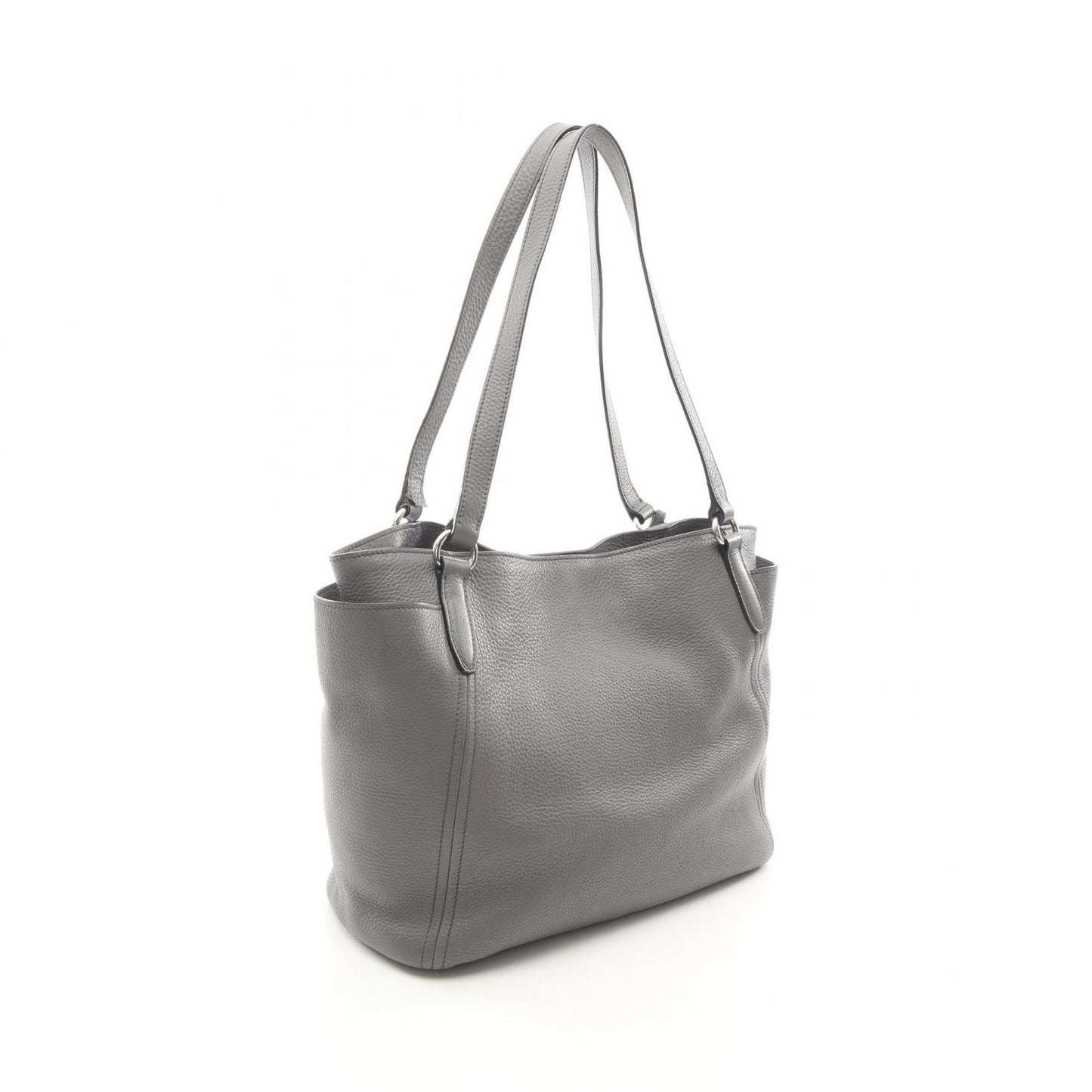 Prada Tote Vitello Daino Gray Leather Suce — view 2