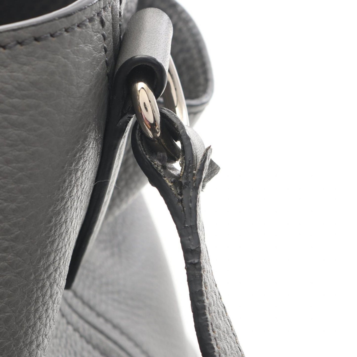 Prada Tote Vitello Daino Gray Leather Suce — view 9