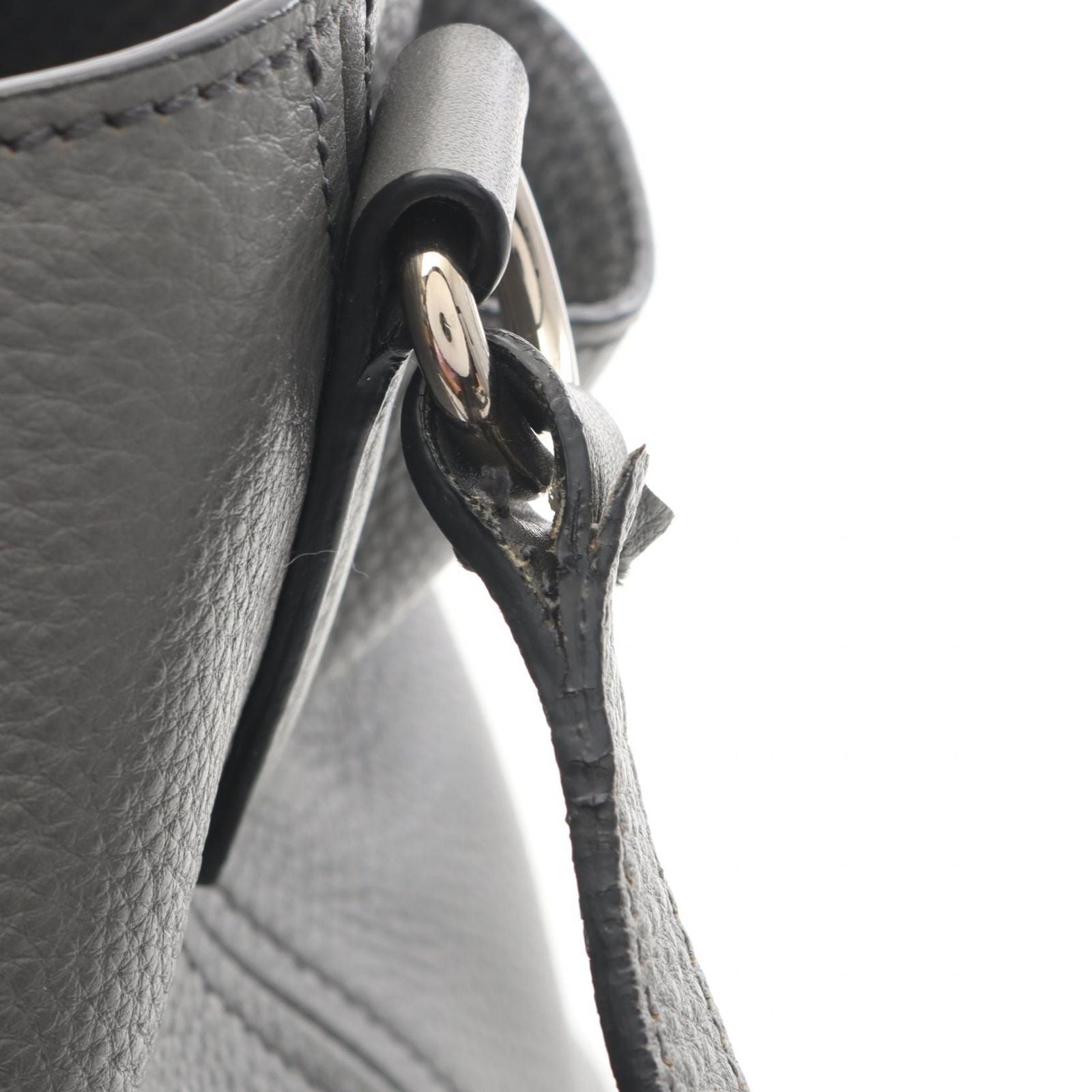 Prada Tote Vitello Daino Gray Leather Suce — view 9