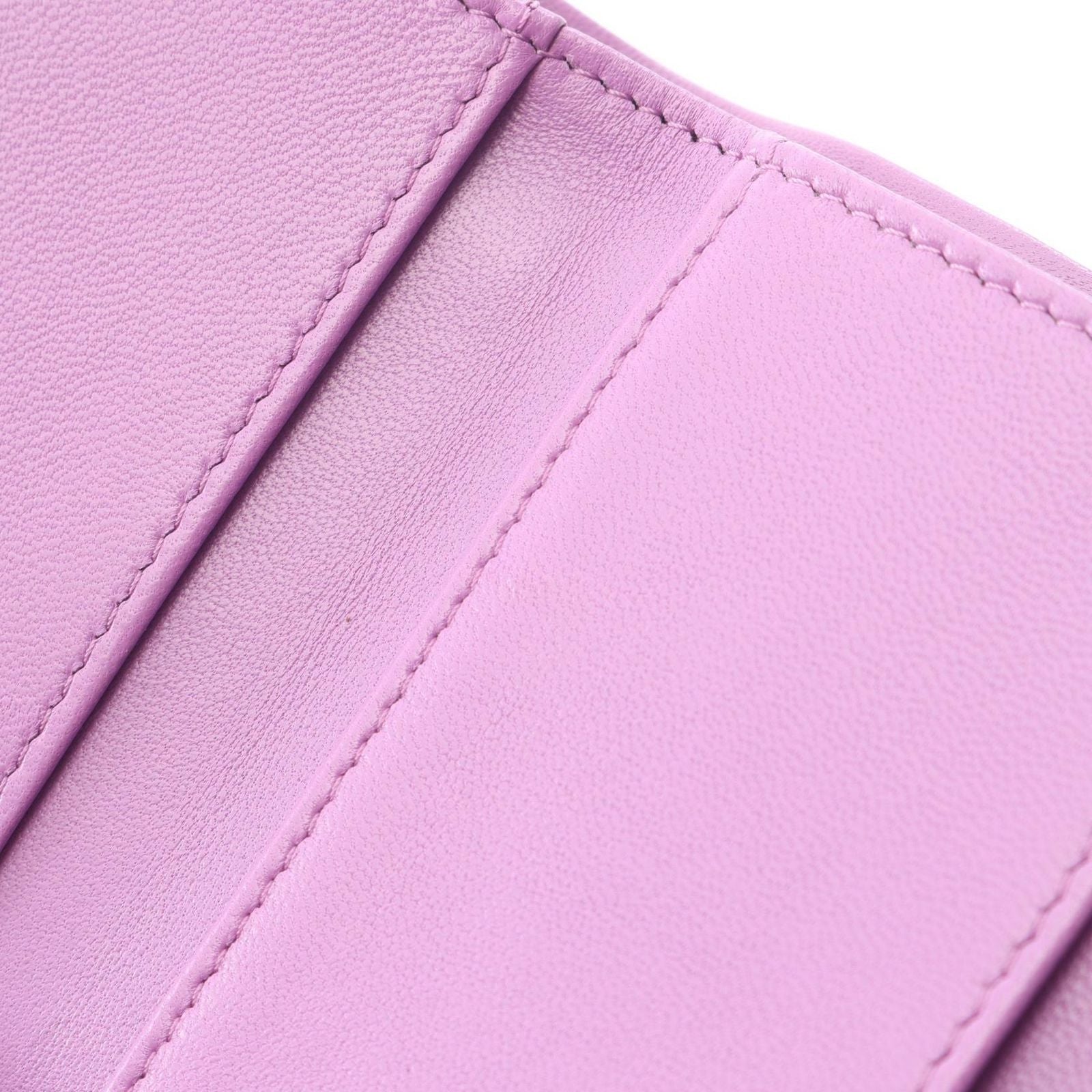 Chanel Trifold Wallet Classic Smo Flap Quilted Purple Lambskin — view 8