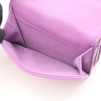 Chanel Trifold Wallet Classic Smo Flap Quilted Purple Lambskin — view 4