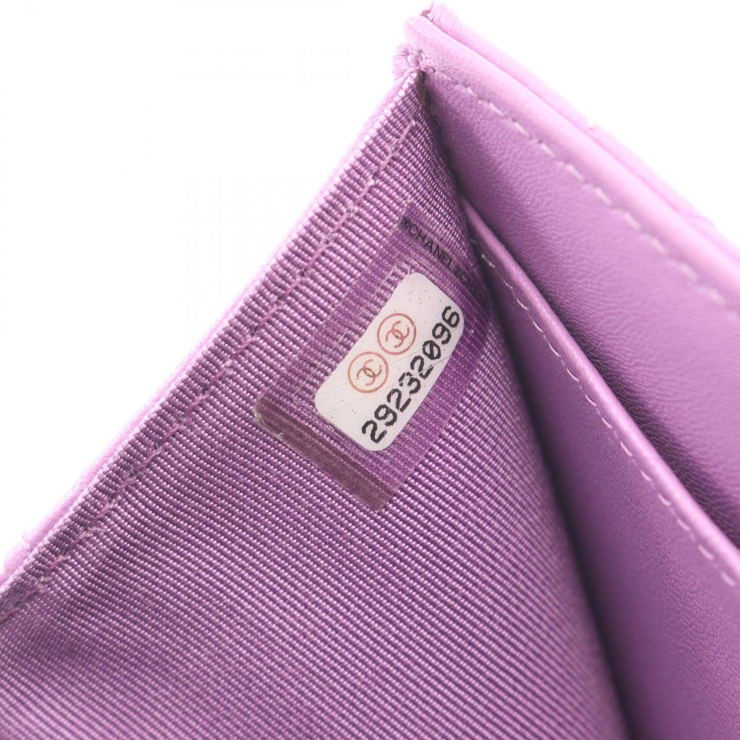 Chanel Trifold Wallet Classic Smo Flap Quilted Purple Lambskin — view 6