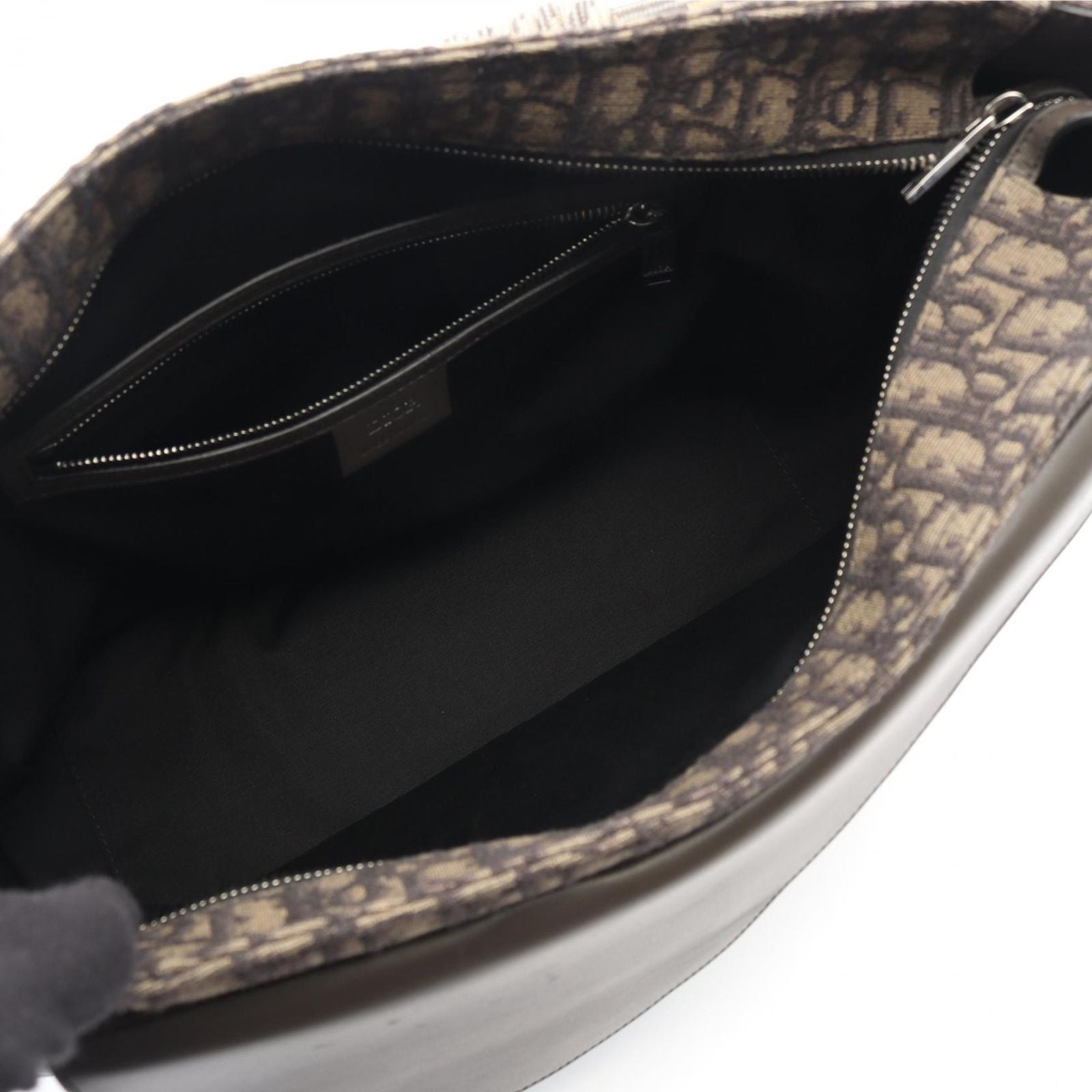 Dior Shoulder Bag Da Cu Brown Canvas Leather Oh Oblique Cu Saddle Soft — view 3
