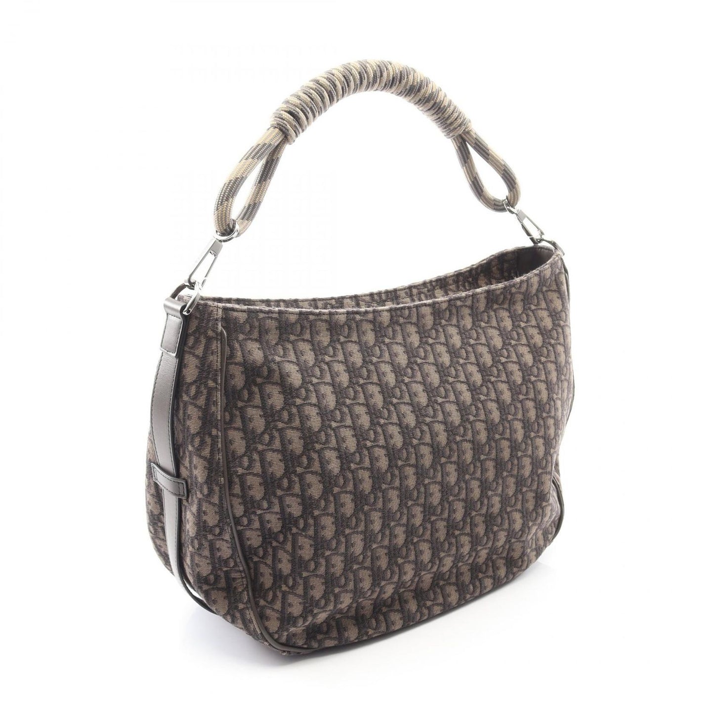 Dior Shoulder Bag Da Cu Brown Canvas Leather Oh Oblique Cu Saddle Soft — view 2