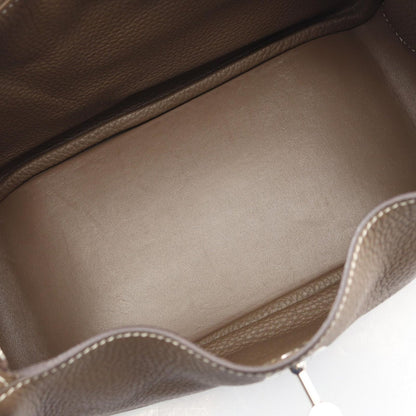 Hermes Shoulder Bag Lindy 26 Etoupe Leather — view 6