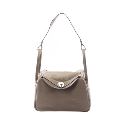 Hermes Shoulder Bag Lindy 26 Etoupe Leather